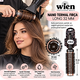 WİEN PREMİUM SERAMİK TERMAL FIRÇA 32 MM