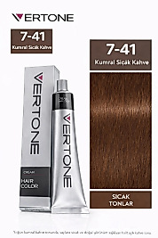 VERTONE SAÇ BOYASI 60 ML. (7-41 KUMRAL SICAK KAHVE)
