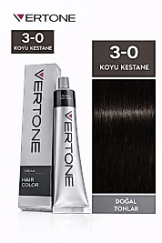 VERTONE SAÇ BOYASI 60 ML. (3-0 KOYU KESTANE)