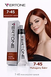 VERTONE SAÇ BOYASI 60 ML. (7-45 MAHAGONY BAKIR)