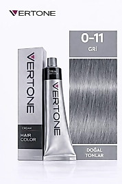 VERTONE SAÇ BOYASI 60 ML. (0-11 GRİ)
