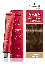 İGORA ROYAL SAÇ BOYASI 60 ML. (6-46 KOYU KUMRAL BEJ ÇİKOLATA)