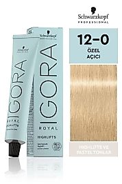 İGORA ROYAL ABSOLUTE SAÇ BOYASI 60 ML. (12-0 ÖZEL AÇICI)