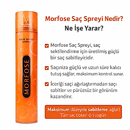 MORFOSE SAÇ SPREYİ 400 ML. ULTRA SERT  (TURUNCU) 2'li EKO PAKET
