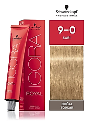 İGORA ROYAL SAÇ BOYASI 60 ML. (9-0 SARI)