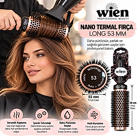 WİEN PREMİUM SERAMİK TERMAL FIRÇA 53 MM