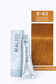 RALİSS SAÇ BOYASI 60 ML. (8-43 KOYU SARI BAKIR DORE)