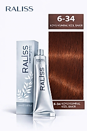 RALİSS SAÇ BOYASI 60 ML. (6-34 KOYU KUMRAL KIZIL BAKIR)