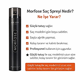 MORFOSE SAÇ SPREYİ 400 ML. EXTRA SERT  (SİYAH) 2'li EKO PAKET