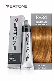 VERTONE SAÇ BOYASI 60 ML. (8-34 KOYU SARI DORE BAKIR)