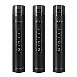 MORFOSE SAÇ SPREYİ 400 ML. EXTRA SERT (SİYAH) 3'lü EKO PAKET