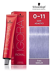 İGORA ROYAL SAÇ BOYASI 60 ML.  (0-11 SARI AZALTICI)