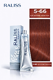 RALİSS SAÇ BOYASI 60 ML. (5-66 AÇIK KESTANE YOĞUN KIZIL)