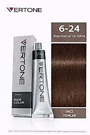 VERTONE SAÇ BOYASI 60 ML. (6-24 KOYU KUMRAL İNCİ KAHVE)