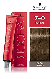 İGORA ROYAL SAÇ BOYASI 60 ML. (7-0 KUMRAL)