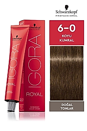 İGORA ROYAL SAÇ BOYASI 60 ML. (6-0 KOYU KUMRAL)