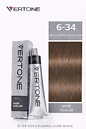 VERTONE SAÇ BOYASI 60 ML. (6-34 KOYU KUMRAL DORE BAKIR)