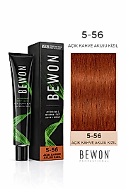 BEWON SAÇ BOYASI 100 ML (5-56 AÇIK KAHVE AKUJU KIZIL)
