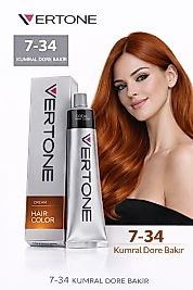 VERTONE SAÇ BOYASI 60 ML. (7-34 KUMRAL DORE BAKIR)