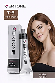 VERTONE SAÇ BOYASI 60 ML. (7-3 FINDIK KABUĞU)