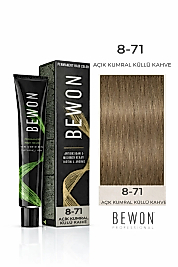 BEWON SAÇ BOYASI 100 ML (8-71 AÇIK KUMRAL KÜLLÜ KAHVE)