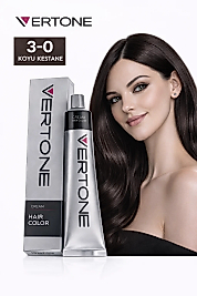 VERTONE SAÇ BOYASI 60 ML. (3-0 KOYU KESTANE)