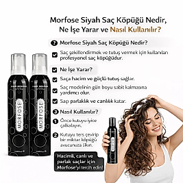 MORFOSE SAÇ KÖPÜĞÜ EXTRA HOLD 350 ML. (SİYAH)