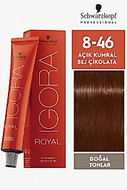 İGORA ROYAL SAÇ BOYASI 60 ML. (8-46 AÇIK KUMRAL BEJ ÇİKOLATA)