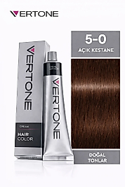 VERTONE SAÇ BOYASI 60 ML. (5-0 AÇIK KESTANE)