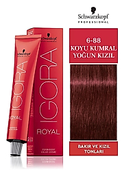 İGORA ROYAL SAÇ BOYASI 60 ML. (6-88 KOYU KUMRAL YOĞUN KIZIL)