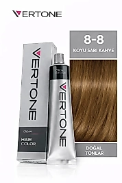 VERTONE SAÇ BOYASI 60 ML. (8-8 KOYU SARI KAHVE)