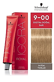 İGORA ROYAL SAÇ BOYASI 60 ML. (9-00 EXTRA DOĞAL SARI)