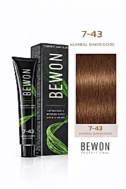 BEWON SAÇ BOYASI 100 ML (7-43 KUMRAL BAKIR DORE)