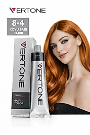 VERTONE SAÇ BOYASI 60 ML. (8-4 KOYU SARI BAKIR)