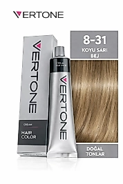 VERTONE SAÇ BOYASI 60 ML. (8-31 KOYU SARI BEJ)
