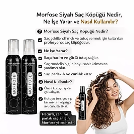MORFOSE SAÇ KÖPÜĞÜ 350 ML. (SİYAH) 2'Lİ EKO PAKET