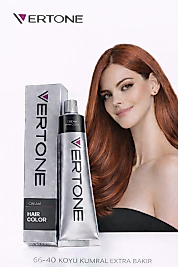 VERTONE SAÇ BOYASI 60 ML. (66-40 KOYU KUMRAL EXTRA BAKIR)