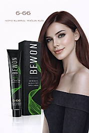BEWON SAÇ BOYASI 100 ML (6-66 KOYU KUMRAL YOĞUN KIZIL)