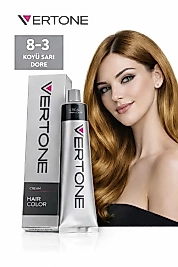 VERTONE SAÇ BOYASI 60 ML. (8-3 KOYU SARI DORE)