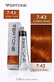 VERTONE SAÇ BOYASI 60 ML. (7-43 KUMRAL BAKIR)