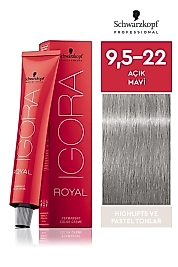 İGORA ROYAL SAÇ BOYASI 60 ML.  (9-5-22 AÇIK MAVİ)