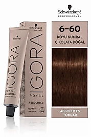 İGORA ROYAL ABSOLUTE SAÇ BOYASI 60 ML.  (6-60 KOYU KUMRAL ÇİK: DOĞAL)